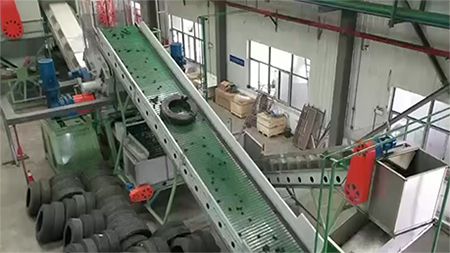 Línea de reciclaje de neumáticos