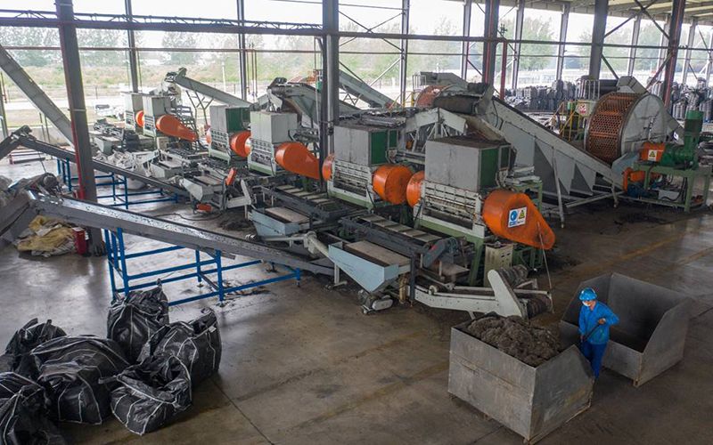Trituradora de neumáticos de cuatro ejes para Qingdao Shuangxing Group