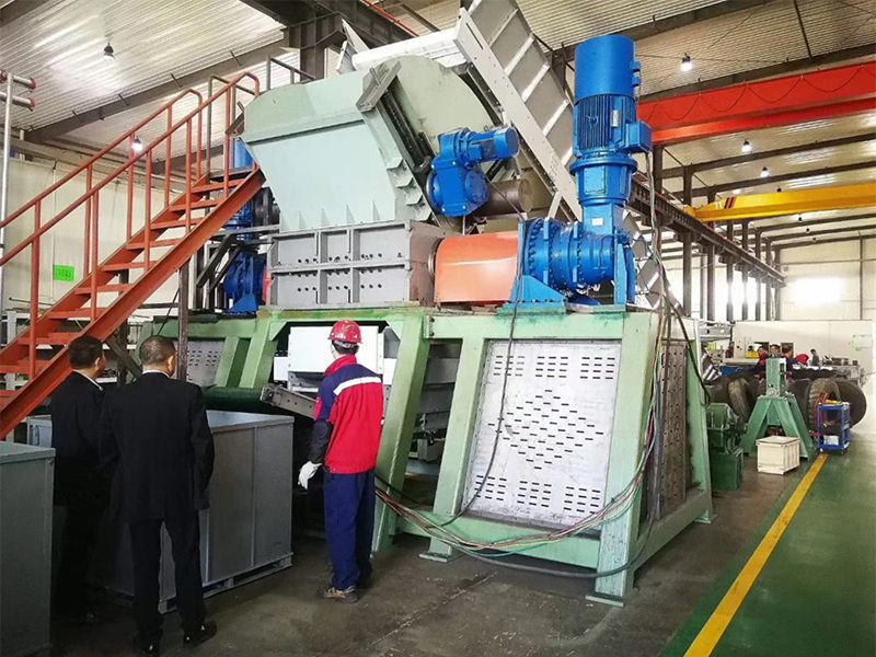 Línea de reciclaje de neumáticos de desecho para una empresa de Mongolia Interior